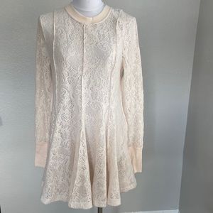 Free people semi-sheer lace tunic